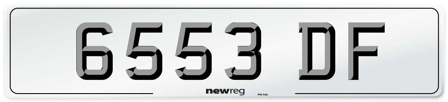6553 DF Number Plate from New Reg